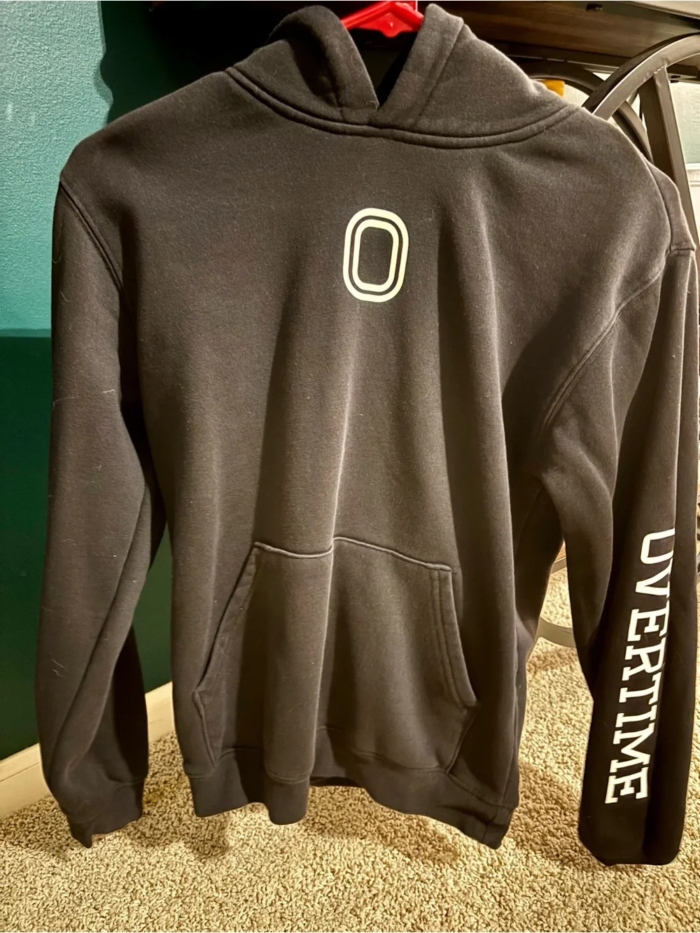 OVERTIME Boys Black Hoodie Youth Large - MSRP 65$